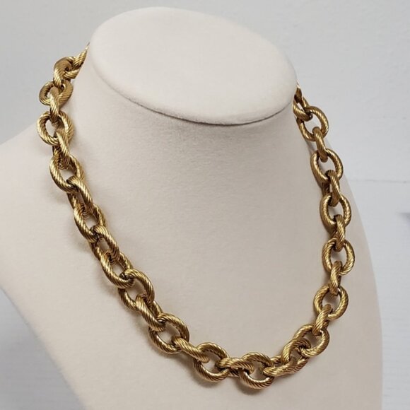 Louis Vuitton Lock & Key Gold with Unbranded CubanGeometry Stainless Steel Chain - Picture 5 of 10